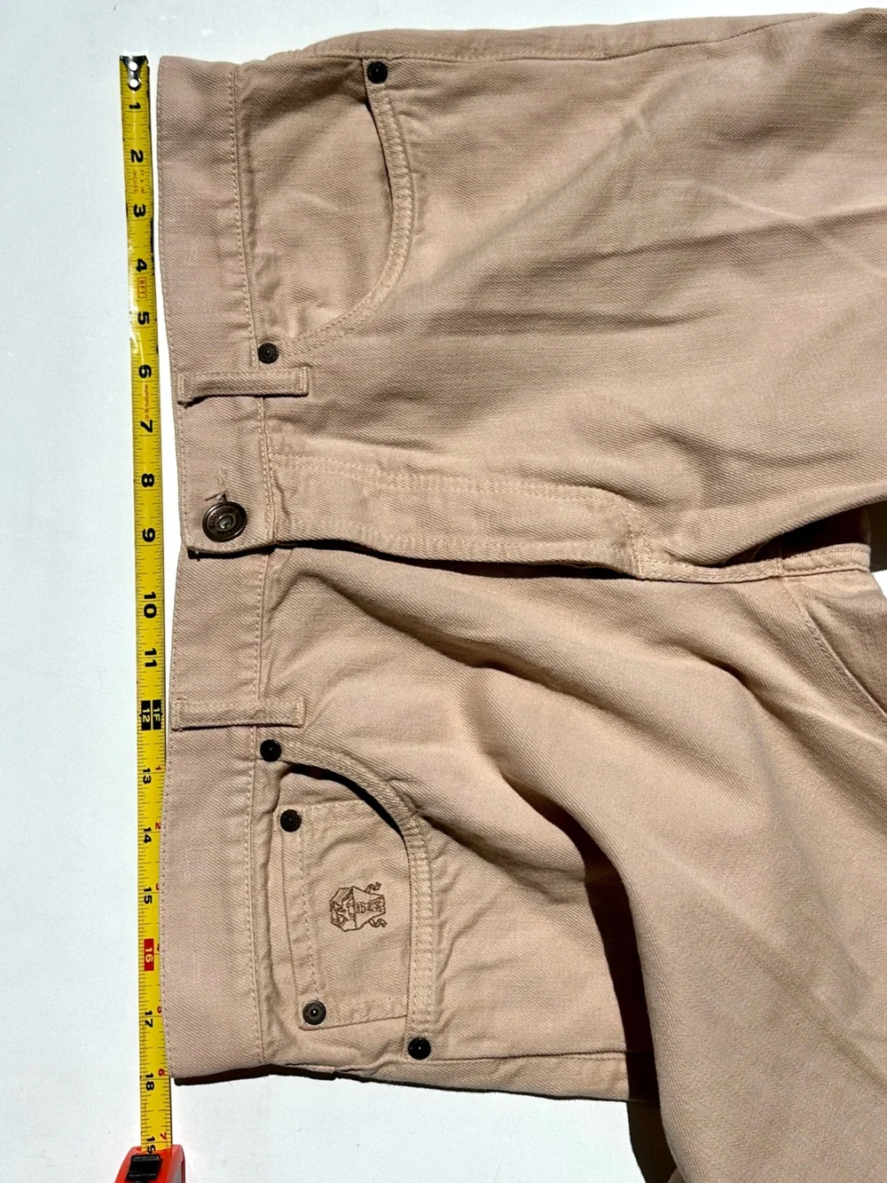 Brunello Cucinelli Sand-Pink Men’s Denim Trousers Jeans, 52, US L (35-36”)